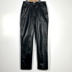 Wilfred Black Faux Leather straight legged Pants